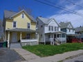 Street of detached working class houses