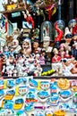 Street detail with souvenirs in Naples, Italy