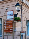 Street Direction Information Sign on Zagreb Street Corner, Croatia