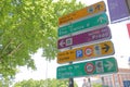 Street direction sign Madrid Spain Royalty Free Stock Photo