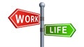 Street direction sign work and life raster