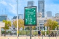 street direction signs at a main crossing street in Tel Aviv, indication direction to Rothschild boulevard, Allenby street and