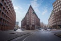 Street in downtown Hamburg and Chilehaus building - Hamburg, Germany