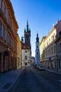 Street in downtown of Klatovy, Czechia