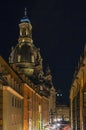 Dresden Frauenkirche at night, Germany Royalty Free Stock Photo