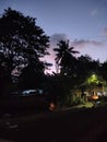 Tropical winter night in South India