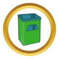 Street dustbin vector icon Royalty Free Stock Photo