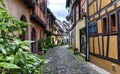 Street in Eguisheim, Alsace, France Royalty Free Stock Photo