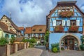 Street in Eguisheim, Alsace, France Royalty Free Stock Photo