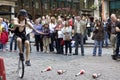 Street entertainer in Covent Garden Market area of Royalty Free Stock Photo