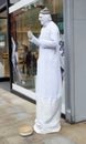 Street Theater Tall White Human Statue