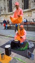 Street Entertainers in Milan Italy Royalty Free Stock Photo