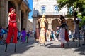 Street entertainers in Old Havana December 2 Royalty Free Stock Photo