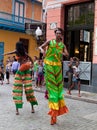 Street entertainers in Old Havana October 2 Royalty Free Stock Photo