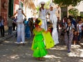 Street entertainers performing in Old Havana Royalty Free Stock Photo