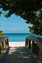 Street entry to tropical beach