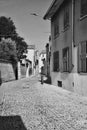 A street in a european town at midday