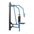 Street exercise equipment for gaining muscle mass and recovering from injuries on a white background. Clipping path included. 3D r