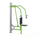 Street exercise equipment for gaining muscle mass and recovering from injuries on a white background. Clipping path included. 3D r