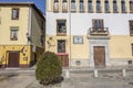 Street facade building El Albaicin neighborhood.Granada, Spain.