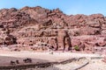 `The Street of Facades` in the ancient sity of Petra, Jordan Royalty Free Stock Photo