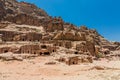 Street of Facades in Nabatean city of Petra Jordan Royalty Free Stock Photo