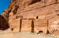 Street of Facades at Petra. UNESCO Heritage Site in Jordan