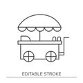 Street fair line icon