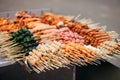 Street fast food meatball barbecue in Vietnam