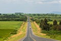 A street through the fertile great rift valley in kenya