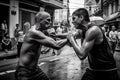 Street fight between men. AI Generated