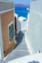 Street of Fira in Santorini Greece Royalty Free Stock Photo