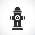 Street fire hydrant vector pictogram Royalty Free Stock Photo