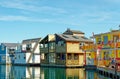 Street of Floating Homes at Fishermans Wharf Royalty Free Stock Photo