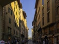 Street of Florence Old Town with vintage architecture in Florence, Italy Royalty Free Stock Photo