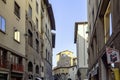 Street of Florence Old Town with vintage architecture in Florence, Italy Royalty Free Stock Photo