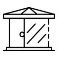 Street flower shop icon, outline style