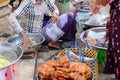 Street food in Bagan, Myanmar Royalty Free Stock Photo