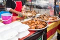 Street food bazaar in Malaysia for iftar during Ramadan fasting