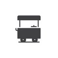 Street food cart icon vector Royalty Free Stock Photo