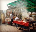 Street food carts and vendors in Rishikesh India