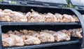 Street food. chickens with spices are ready for Smoking or baking