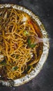 Street food Chow mean focussing on noodles Royalty Free Stock Photo