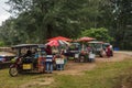 Street food and drink vendors at the Laem Kho Kwang beach in Ko Lanta, Krabi, Thailand