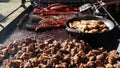 Street food in Europe - sausages and pork