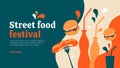 Street food festival template. Template for banner, flyer, menu