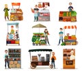 Street Food Icons Set