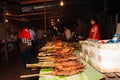 Street food Laos Asia Grilled chicken bbq Food Market Asia Travel