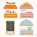 Street Food Market Set. Vector