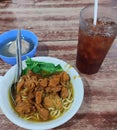 Street food mie ayam bakso Royalty Free Stock Photo